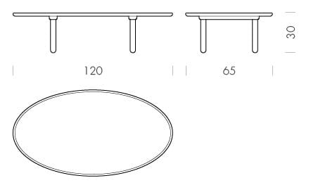 Овальный журнальный столик из дуба Gazzda Mu ARCH-00151248 - Вид №16