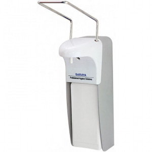 66269 SARAYA СНГ, Россия SARAYA MDS-1000A МЕДИЦИНСКИЙ локтевой дозатор для жидкого мыла и антисептика металлический 1000 мл сертификат РУ белый