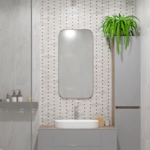 Декор настенный Azori Portu Lazio Perla 31.5x63 см матовый цвет серый