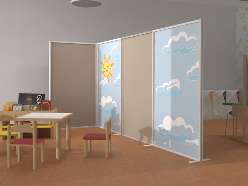 Модульная отдельно стоящая офисная перегородка STUDIO T InUno ARCH-00065458