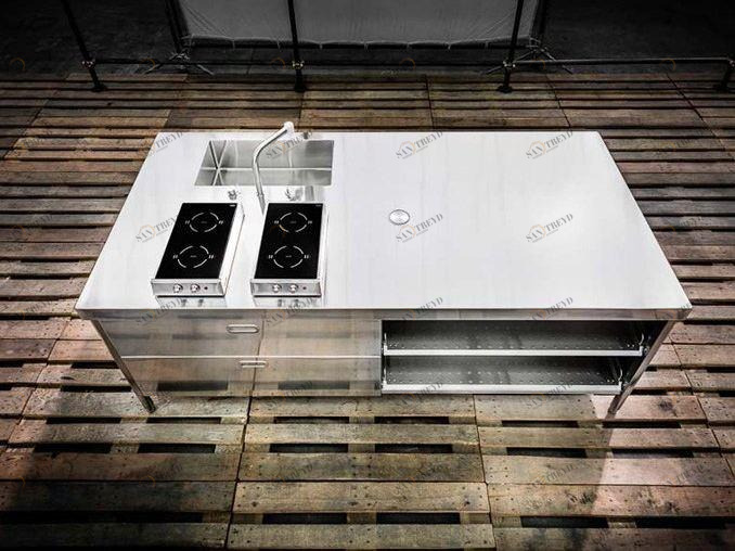 ALPES-INOX Кухонный островок для мытья, приготовления пищи и хранения Liberi in cucina sun-id-1407708