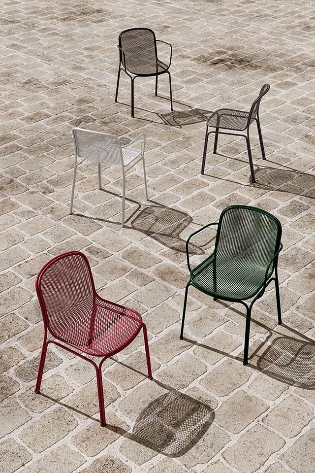 COLOS Штабелируемый стул из металлической сетки с подлокотниками Villa sun-id-1344973 - Вид №2