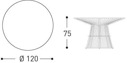 Varaschin Круглый стол из синтетического волокна со стеклянной столешницей sun-id-1430846 - Вид №5