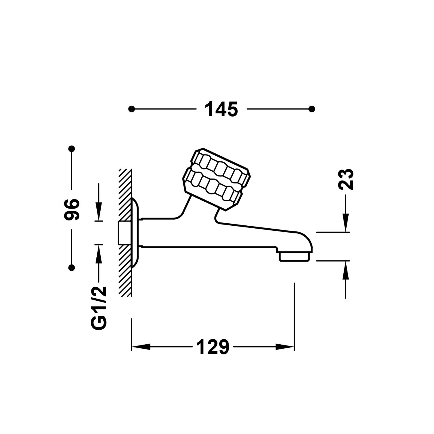 Однорычажный смеситель для раковины MONTCAU с одним отверстием-22352002C TRES - Вид №1