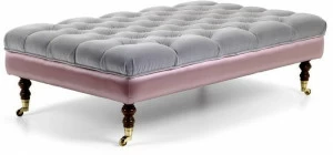 Domingo Salotti Пуф / подставка для ног из кожи Pouf capitonnè