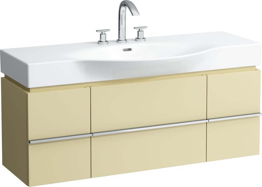 H4013020755191 Шкафчик под раковину, для раковин 811704, 812704, 2 выдвижных ящика с 2 дверцами, 2 стеклянные полки LAUFEN PRO - Вид №3