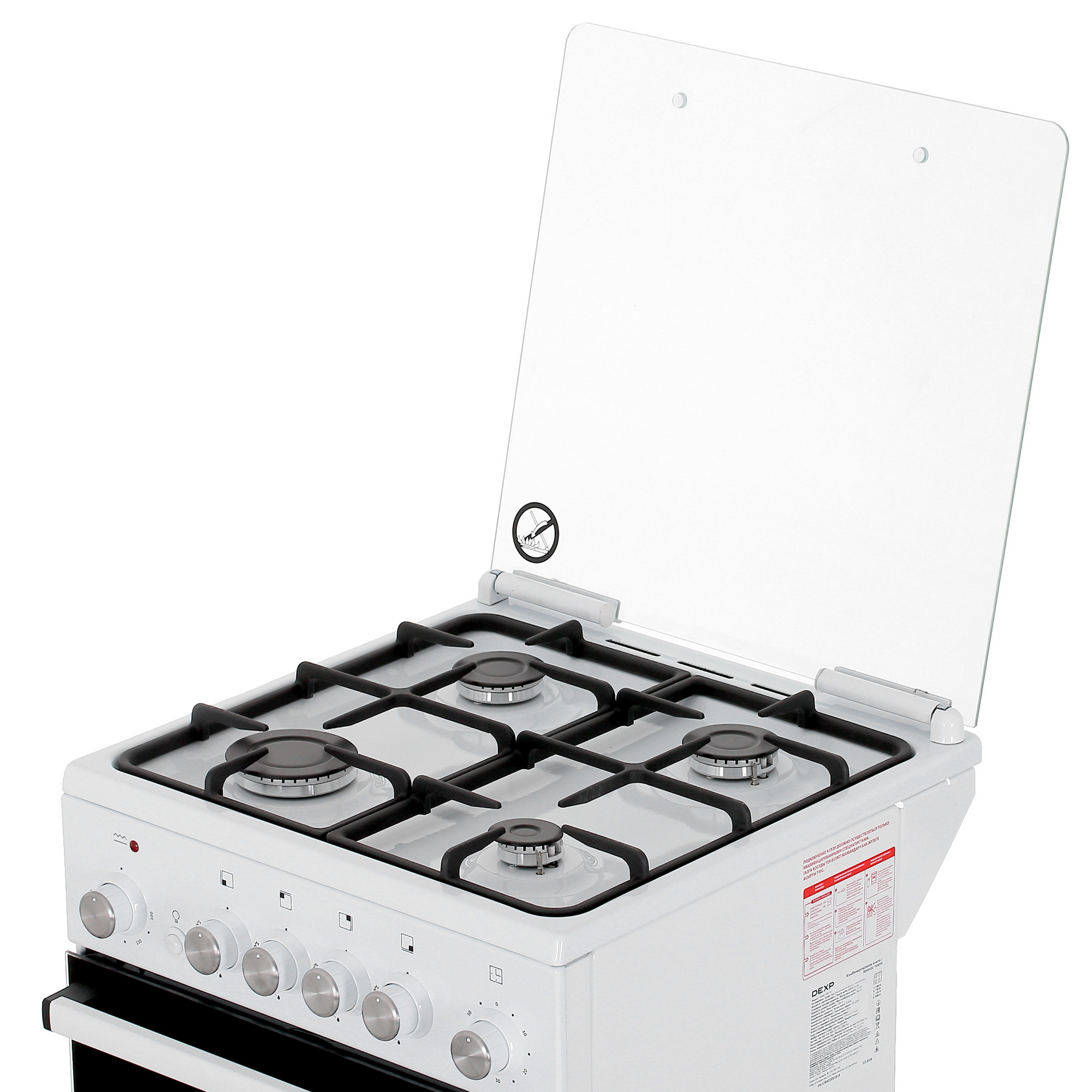 9082371 Комбинированная плита DEXP M25-1W белый STDN-0127069 - Вид №8