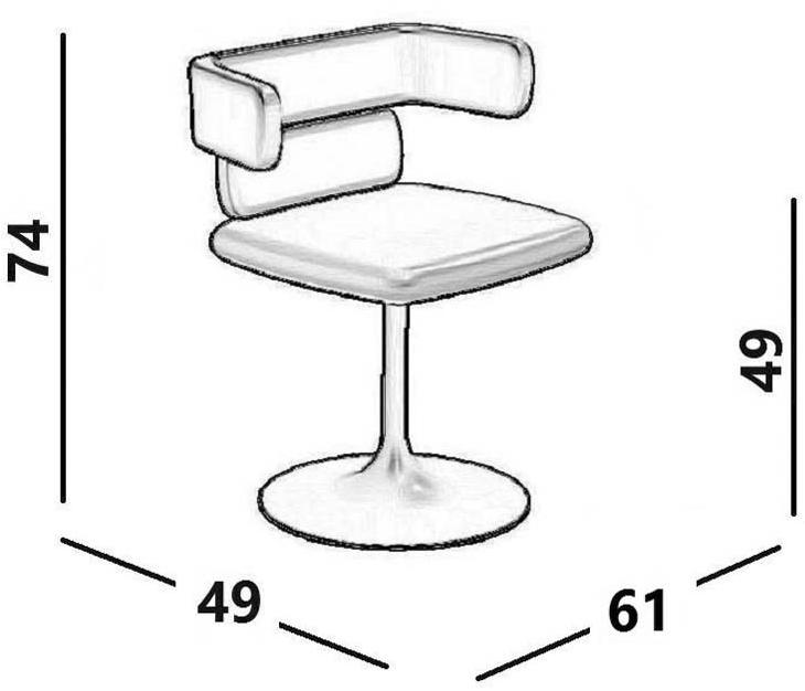 Luxy Кожаное вращающееся кресло на эстакаде с подлокотниками Cluster Cl5 - Вид №2