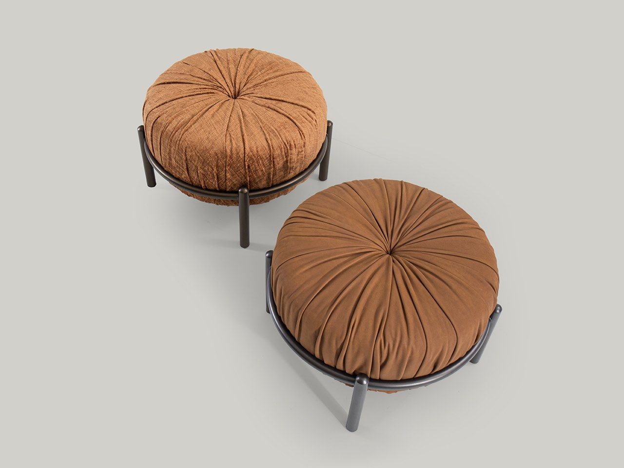 Круглый кожаный пуф Borzalino Bonbon ARCH-00058604 - Вид №8