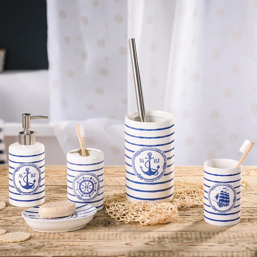 Ёршик для унитаза Adventure цвет белый/синий VERRAN STLM-2059167 - Вид №3