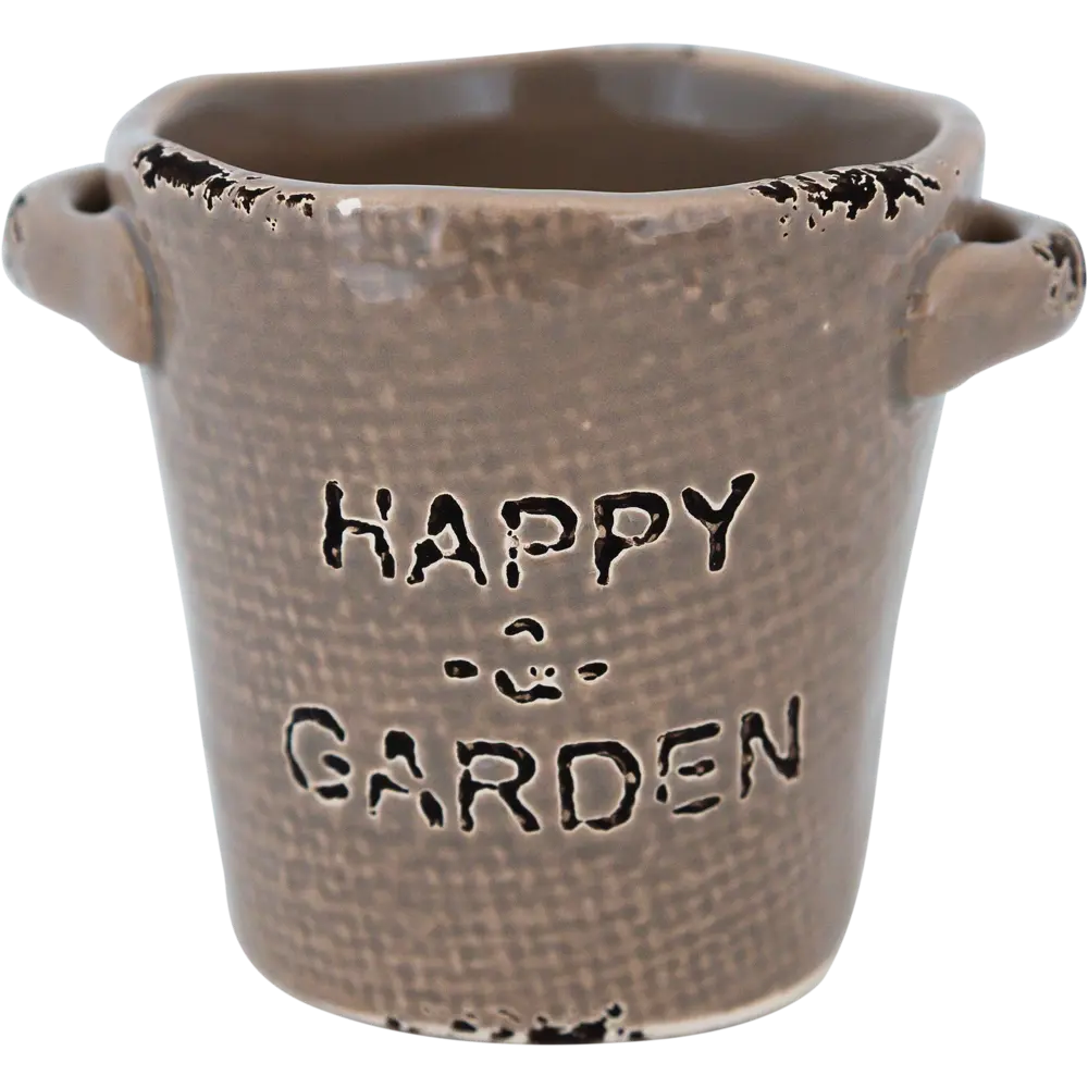 Кашпо-кактусник 7.5x7x9 см v0.17 л керамика коричневый GARDMAX STLM-2123367