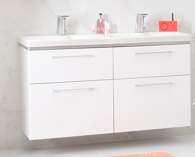 9610362101 IDO Glow напольная тумба для умывальника с двумя ящиками, 1180 мм, дуб - Вид №4