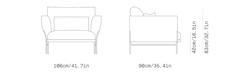 Тканевое кресло с подлокотниками Omelette Editions Majestic ARCH-00028186 - Вид №4