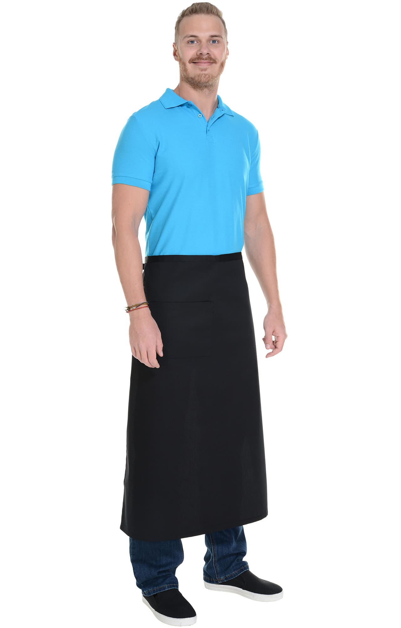 60133 Фартук удлиненный black (черный) HORECA  Одежда для официантов  размер  - Вид №7