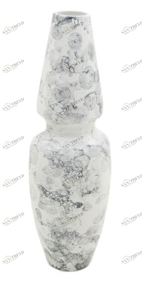 Ваза керамическая средняя 41 см "Мрамор" UNICO ДИЗАЙНЕРСКИЕ 255412 Белый;серый 