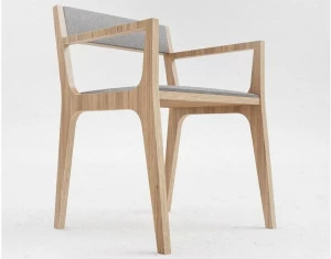 ODESD2 Стул из фанерованной древесины с подлокотниками C