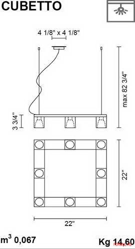 Fabbian Cubetto D28A07 00 люстра подвесная 55170 - Вид №2