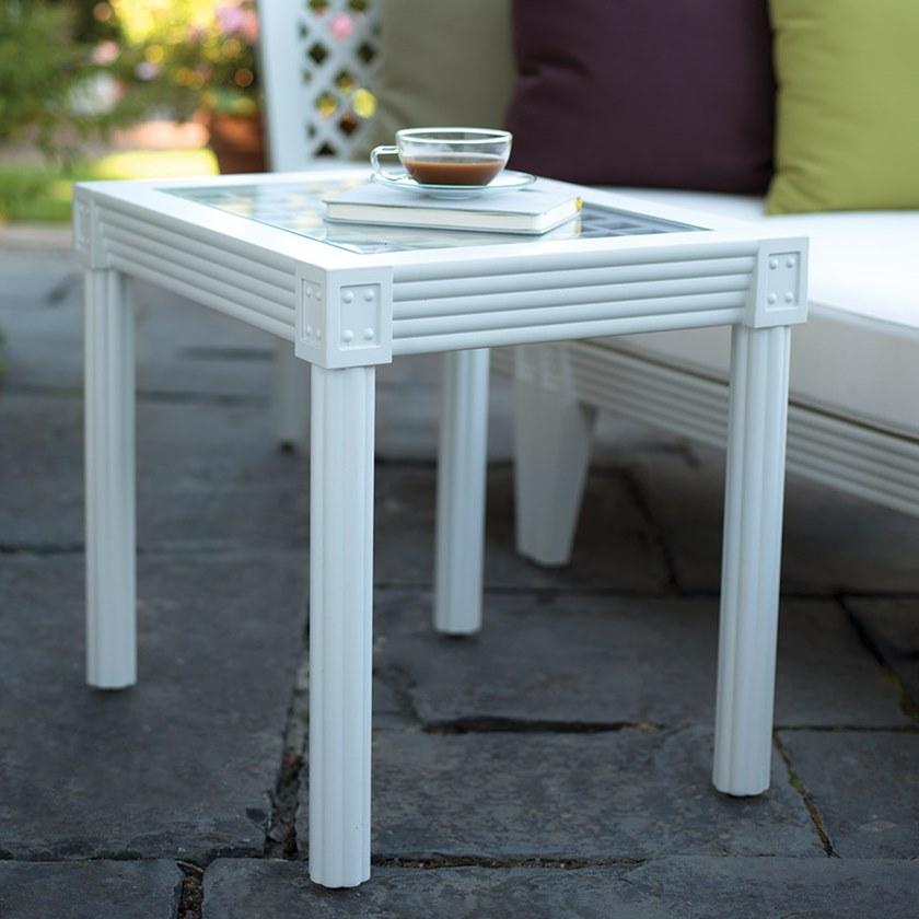 JANUS et Cie Прямоугольный сервисный столик из алюминия и стекла Quadratl sun-id-1512417 - Вид №3