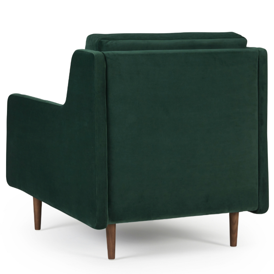 Кресло Holme с ножками из дуба/грецкого ореха, темно-зеленое Kragelund 28101208603 - Вид №5