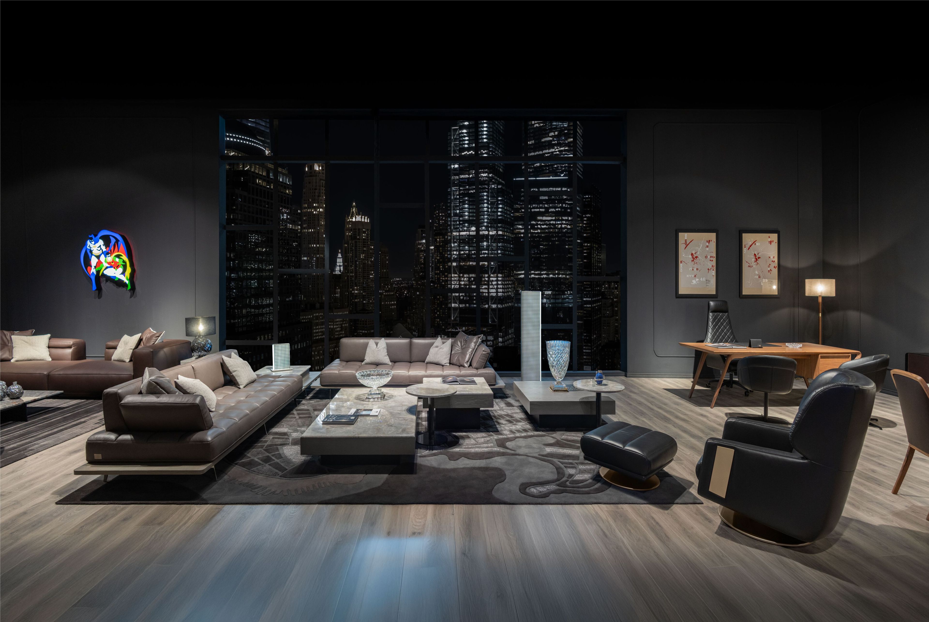 Кожаный угловой диван Wayne Enterprises Home Collection WE-029 ARCH-00100239 - Вид №2