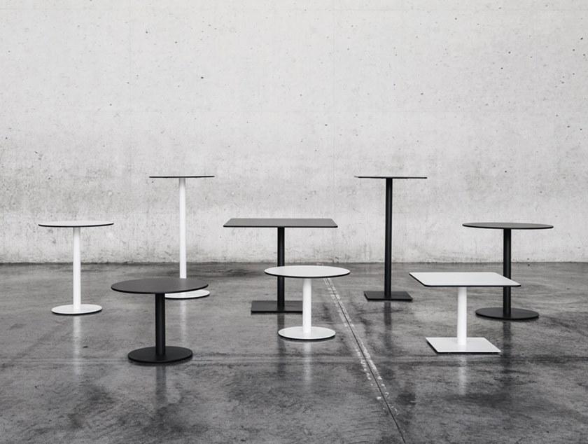 ENEA Высокий стол со стальным основанием и столешницей из hpl Punto sun-id-1420587 - Вид №6