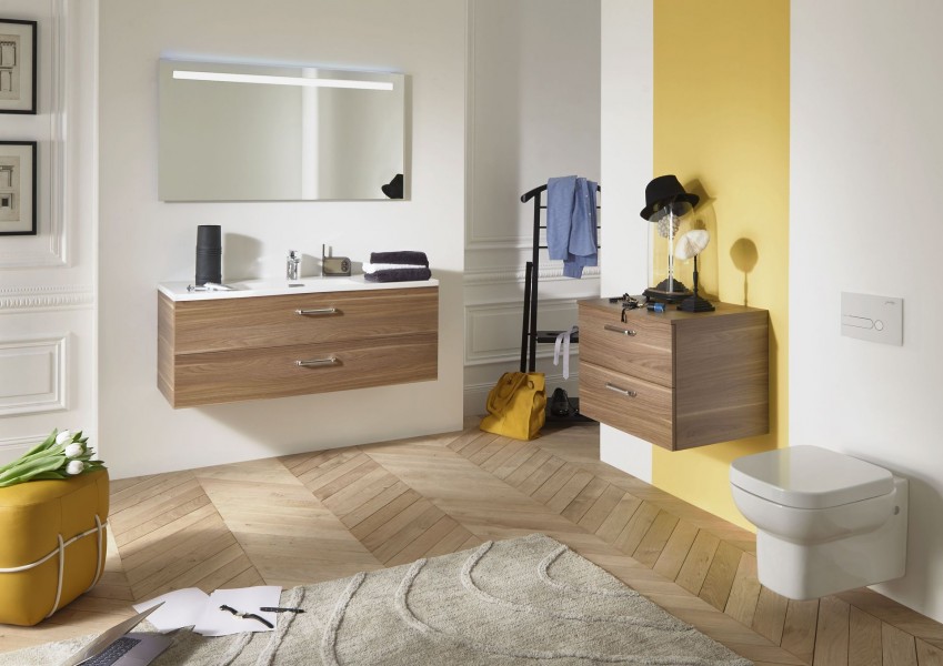 EB2071-R2-N18 Мебель под раковину-столешницу 120 см, 2 выдвижных ящика, прямоугольная ручка Jacobdelafon VOX Santreyd - Вид №1