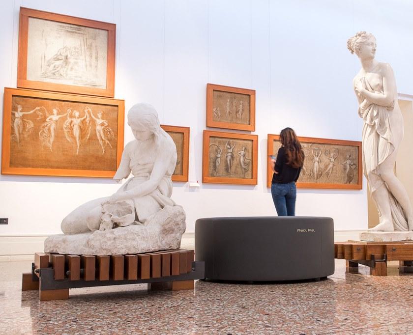 Real Piel Пуф из круглой ткани с обивкой sun-id-1447863 - Вид №4