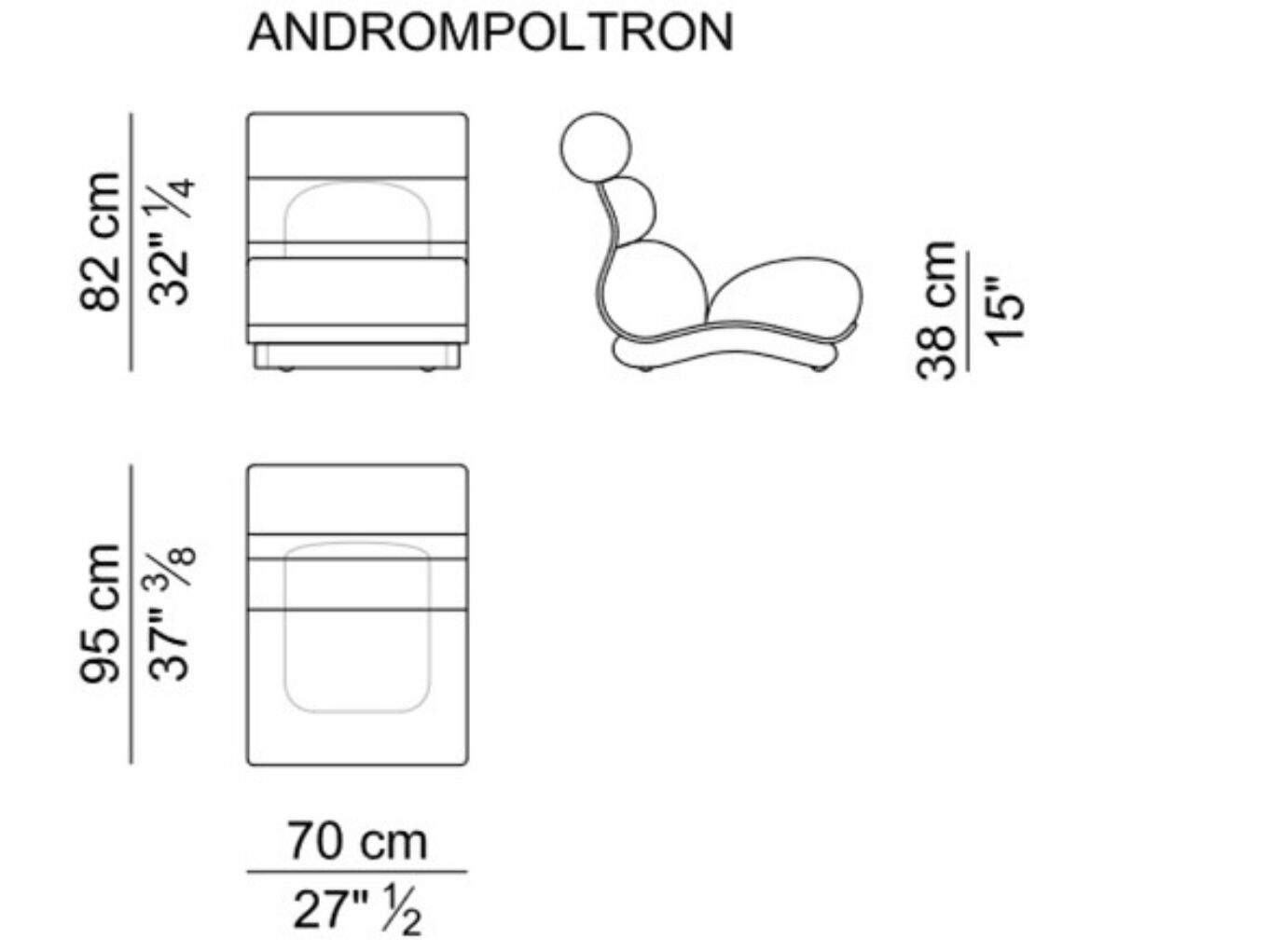 Тканевое кресло с колесами i 4 Mariani ANDROMEDA ARCH-00023082 - Вид №5
