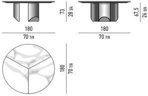 Minotti Круглый мраморный стол для гостиной Wedge sun-id-1384221 - Вид №6