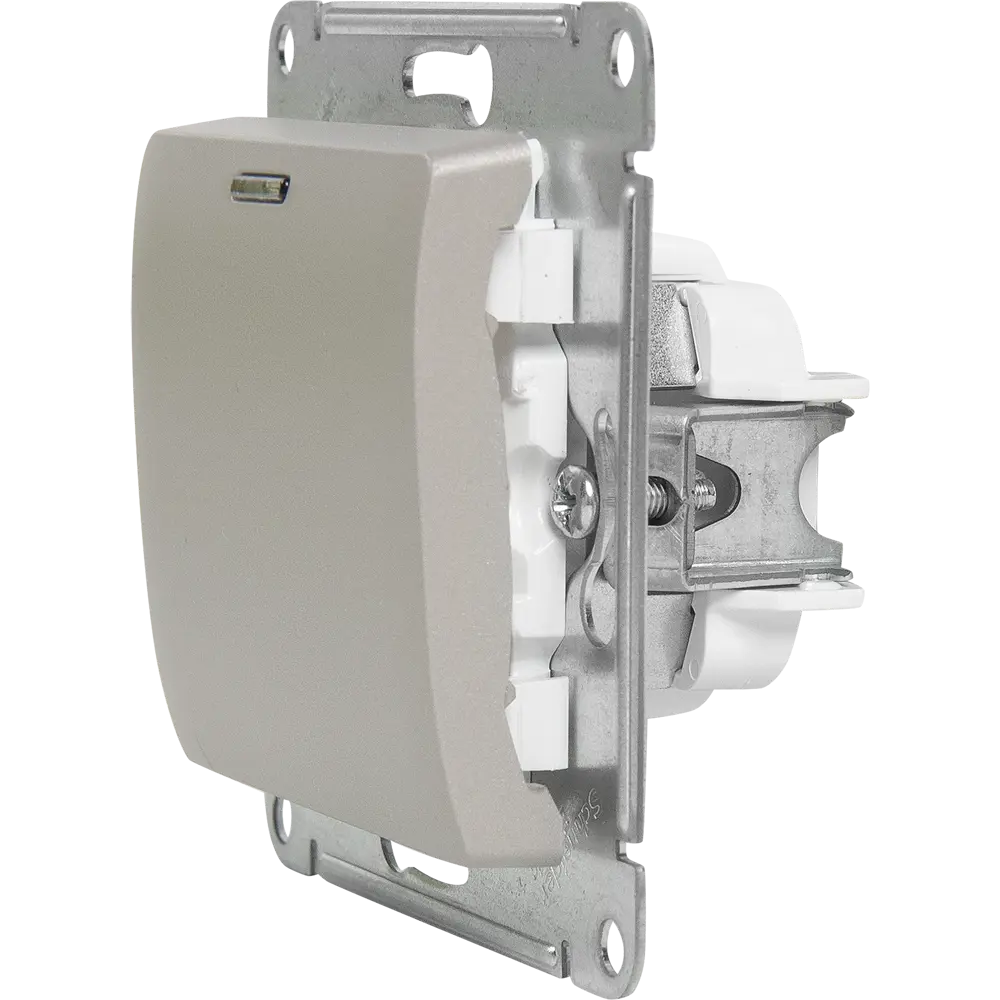 Schneider Electric Glossa — встраиваемый выключатель с подсветкой 84730752 STLM-0054190 - Вид №4