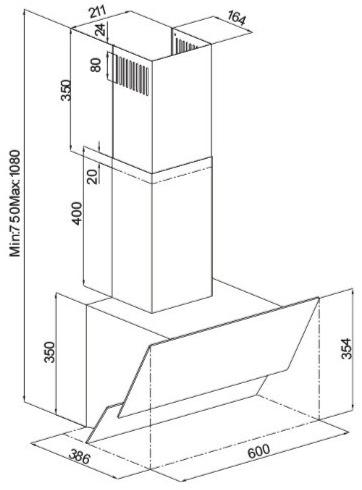 Silverline Настенная крышка из стекла и алюминия sun-id-1416295 - Вид №3