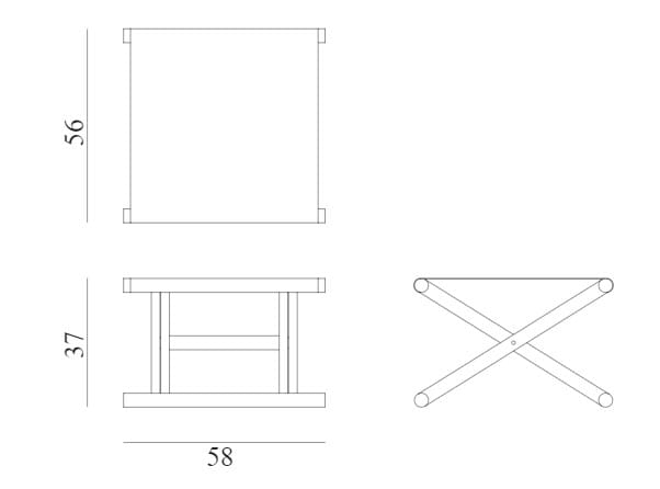 Садовая подставка для ног из красного дерева и ткани Exteta Razzi ARCH-00139398
