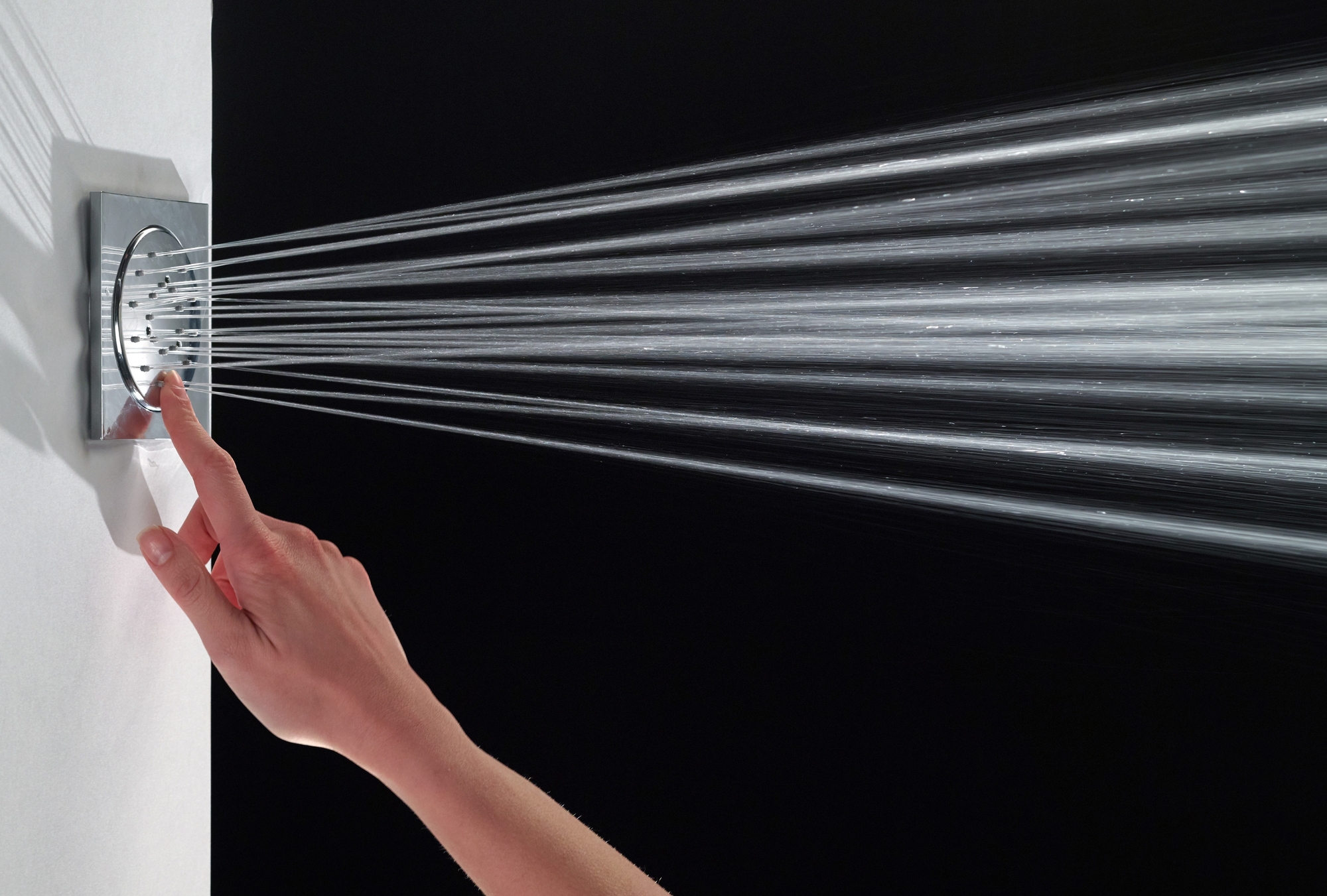 I00198 Потолочный & настенный душ Cubic Reg 100 x 100 mm BOSSINI  - Вид №4