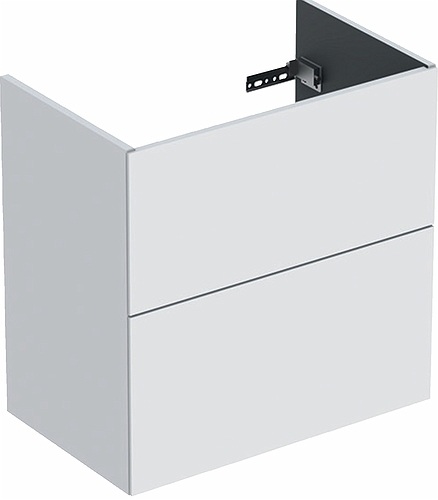 9741073111 IDO Elegant напольная тумба под умывальник с двумя ящиками, компактная, W = 600 мм, W1 = 615 мм, темно-серый - Вид №4