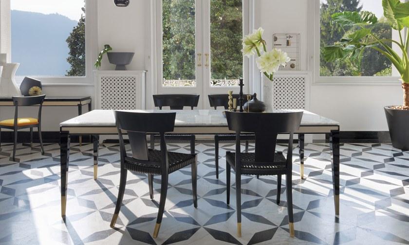 OAK Прямоугольный обеденный стол из мрамора Milano collection Sc5016 - Вид №2