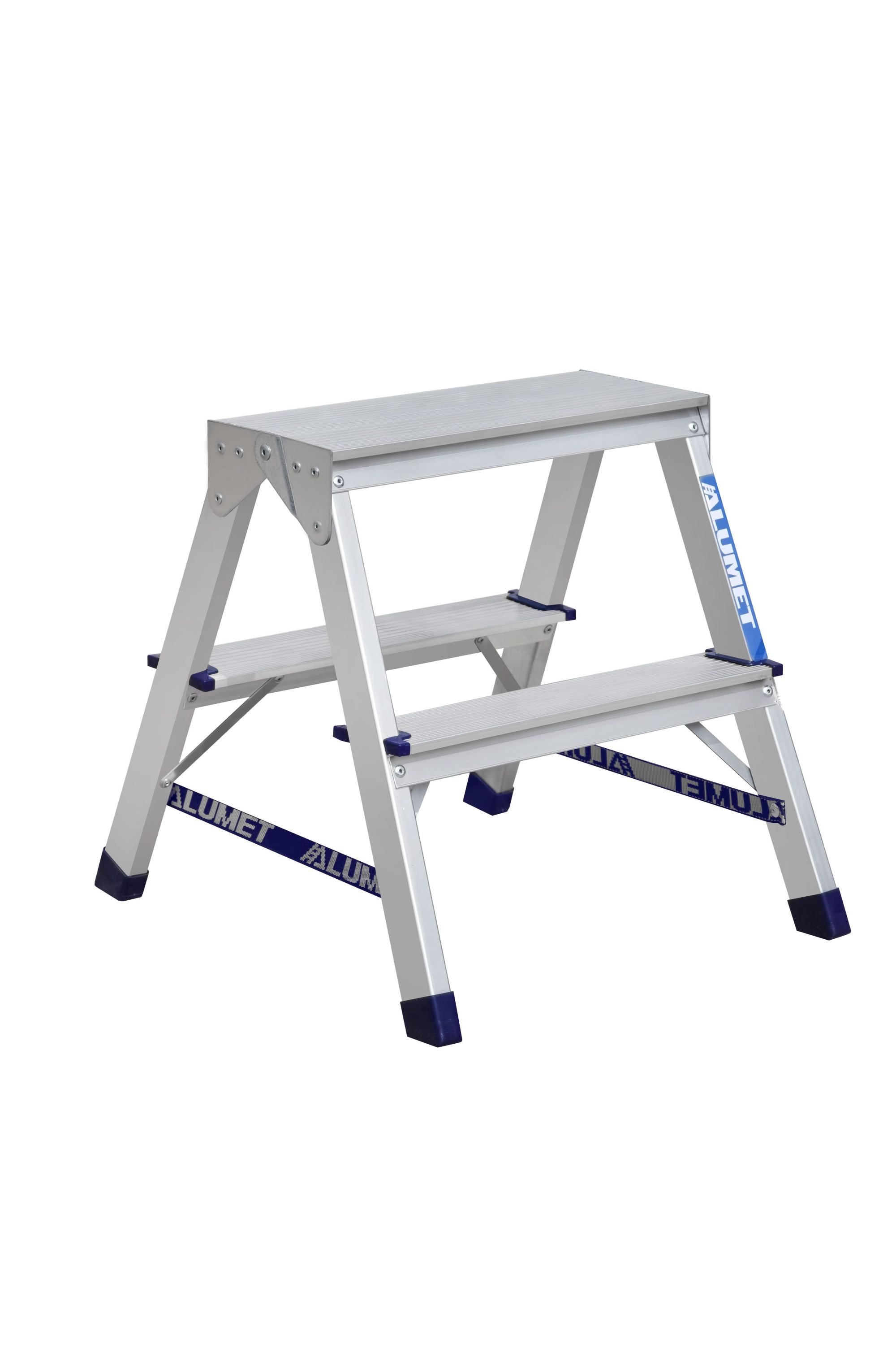 Стремянка алюминиевая двухсторонняя AD 7202 ALUMET 
