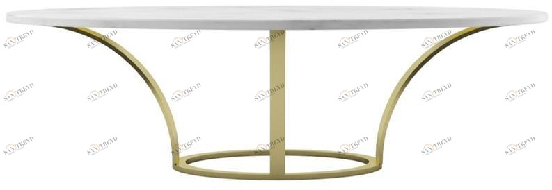 ZALABA Design Овальный обеденный стол из стали и мрамора Ola sun-id-1473934