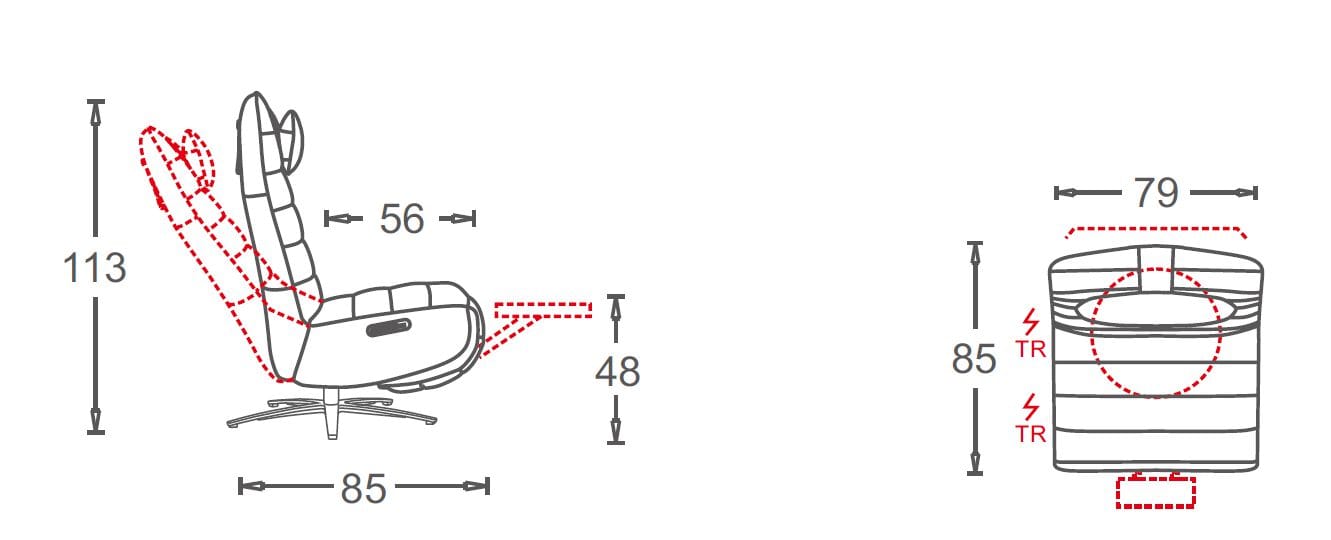Кожаное вращающееся кресло с электрическим движением CAMPO DE' FIORI MUSE ARCH-00047950 - Вид №12