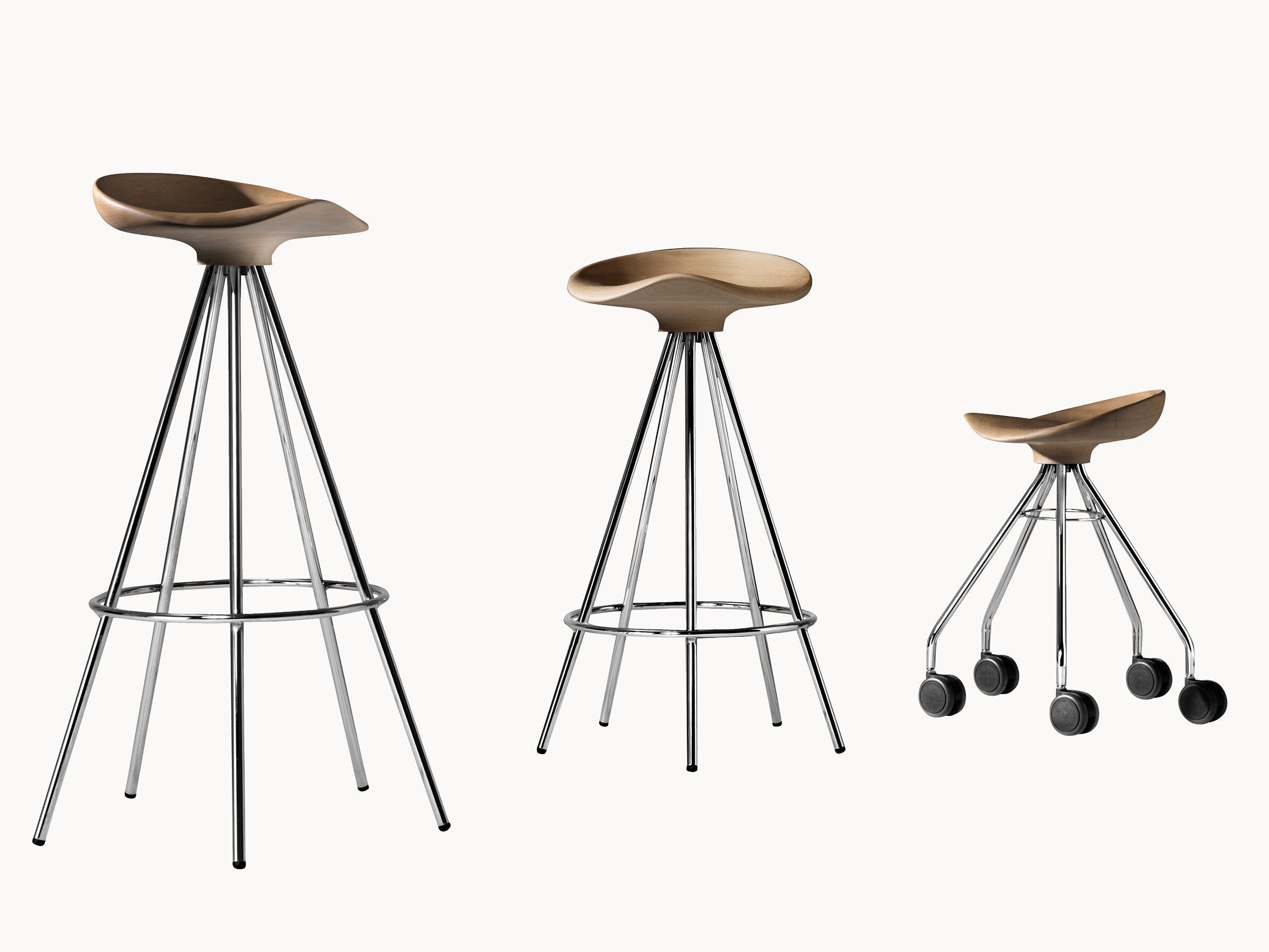 Низкий табурет на деревянном насесте с колесами BD Barcelona JAMAICA ARCH-00130493 - Вид №3