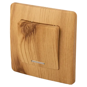 Выключатель Systeme Electric Blanca с подсветкой в цвете ясень 84502365