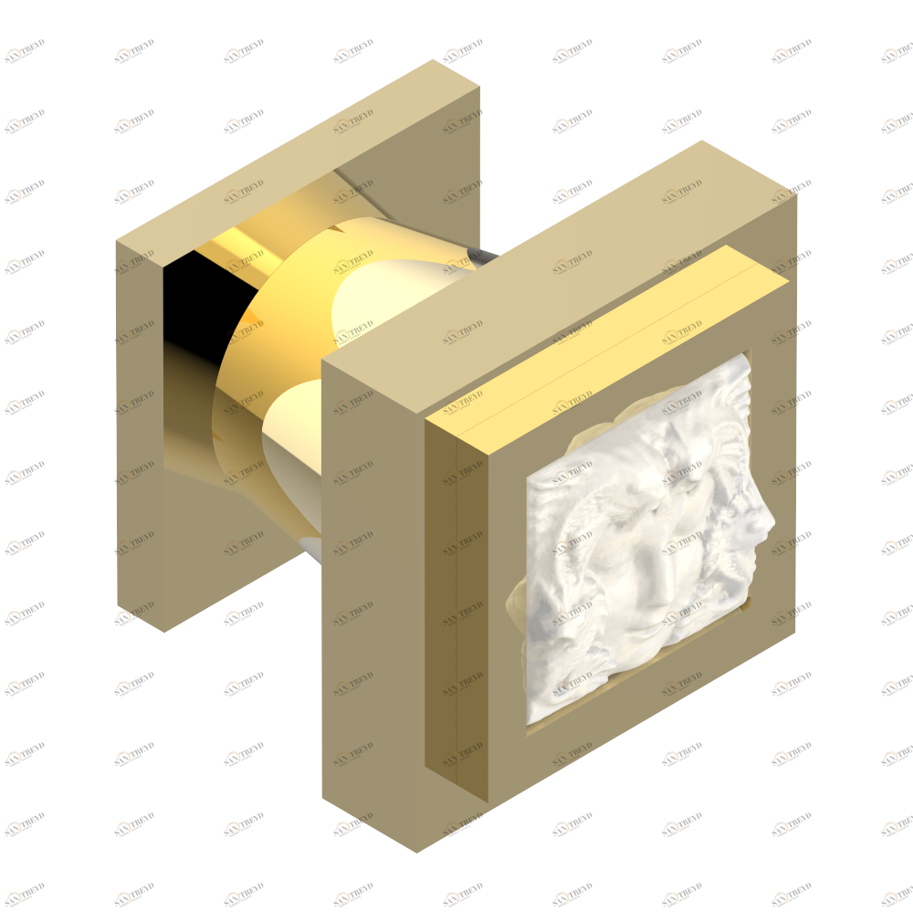 A2R-26BT Ручка малая Thg-paris Masque de Femme, lunaire Золото A2R-26BT CAT.F