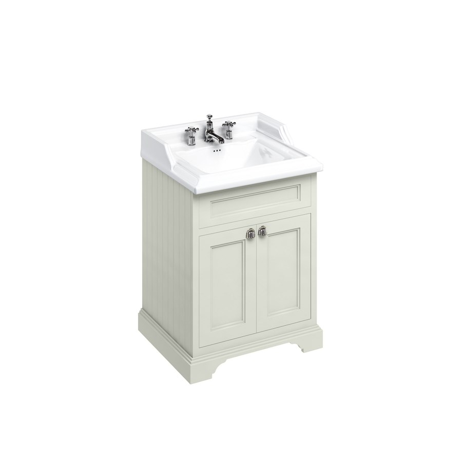 Burlington Отдельностоящий блок 65 с дверьми и классической раковиной Classic Grey с 1 отверстием под смеситель Раковина FF8G_B15 1TH  - Вид №9