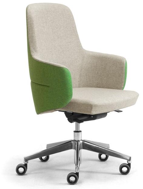 Leyform Регулируемое по высоте кресло для руководителя из шерсти с подлокотниками Opera 2920 - Вид №4