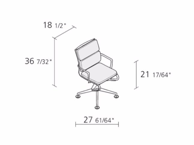 4-спицевые подлокотники поворотный операционный офисный стул Alias рамка ARCH-00002177 - Вид №4