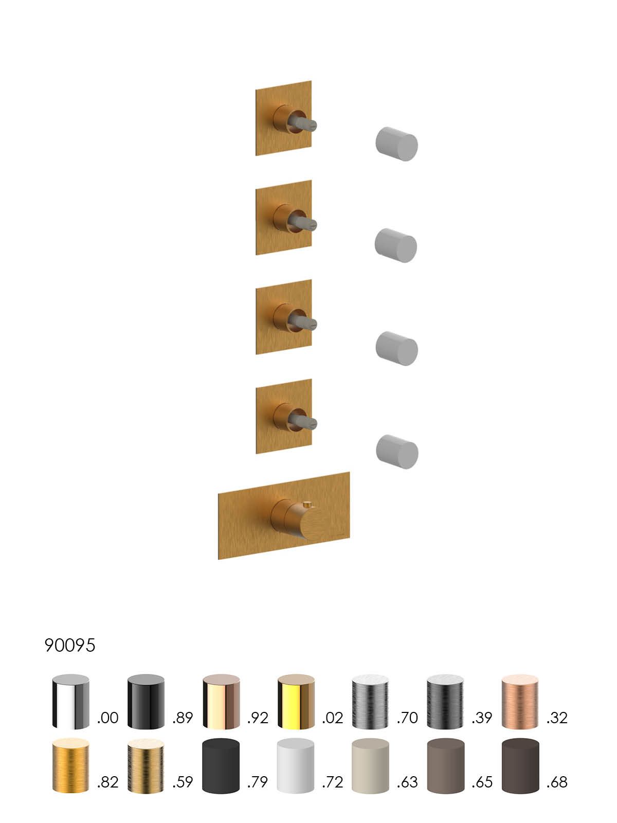 Термостатический смеситель для душа с 5 отверстиями Rubinetterie Frattini отдельная эстетика ARCH-00024890 - Вид №6