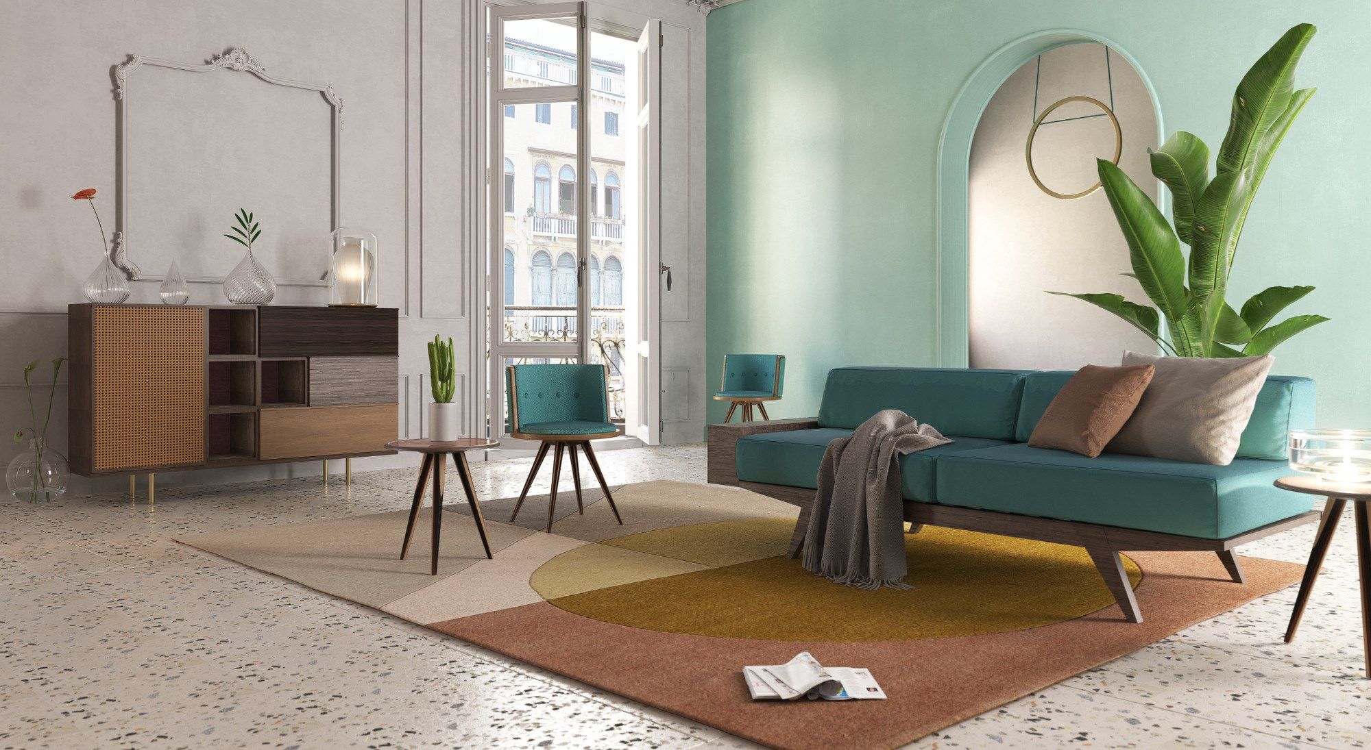 Круглый деревянный журнальный столик Morelato Carambola ARCH-00148768 - Вид №1