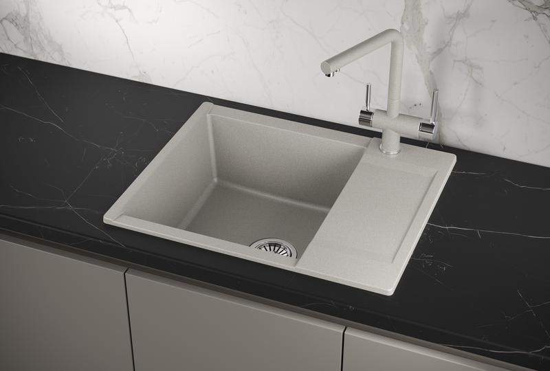 ES-6202, БАЗАЛЬТ, кухонная мойка, кварц, ESTETICA GRANULA 6202-ST216 - Вид №1