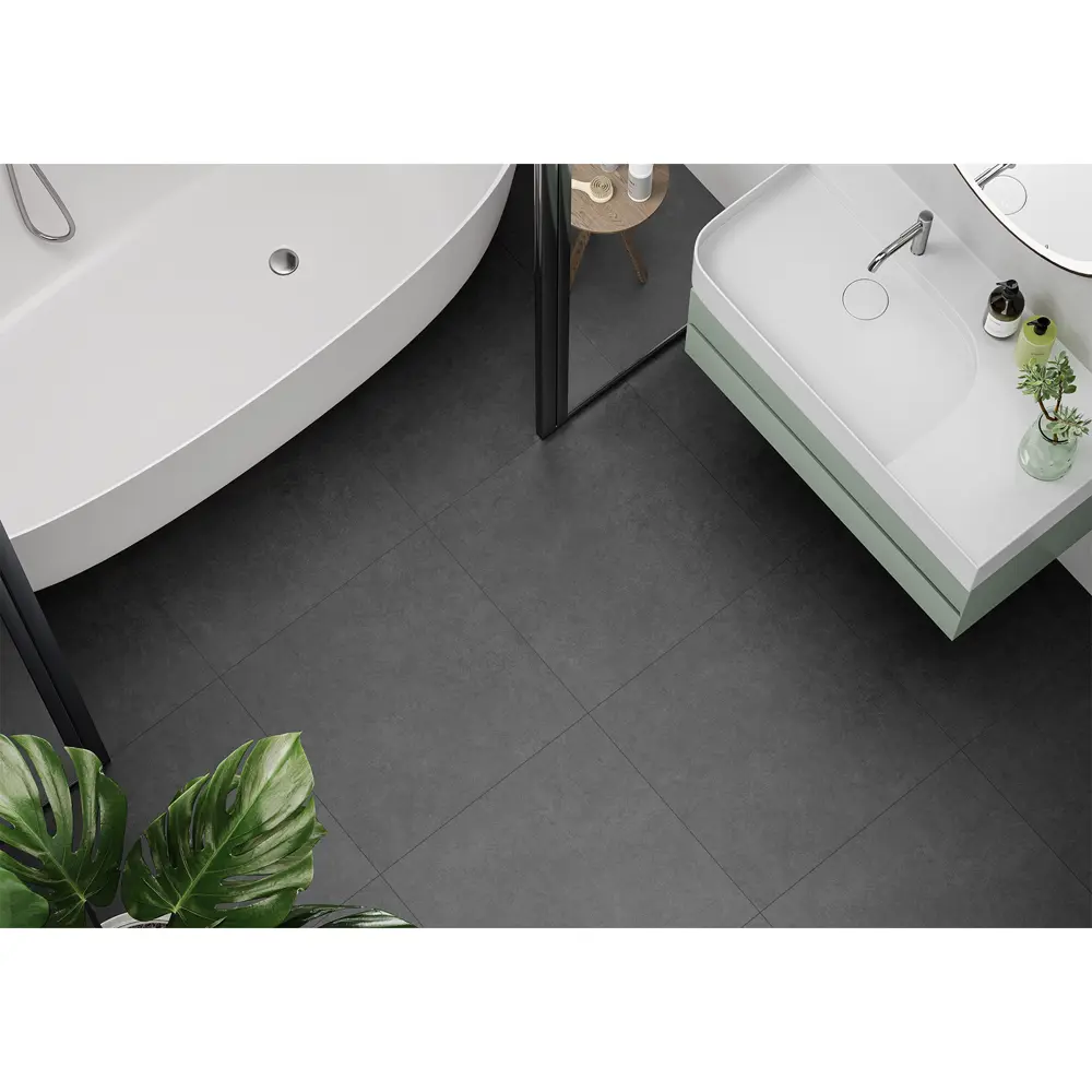 Глазурованный керамогранит Alma Ceramica Grange 20 60x60 см 1.8 м² матовый цвет темно-серый 89458926 STLM-2035104