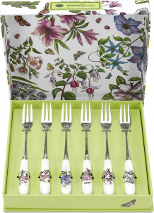 10568450 Portmeirion Набор вилок десертных Portmeirion Ботанический сад 15см, сталь нержавеющая, 6шт, п/к Сталь нержавеющая