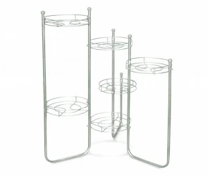 Подставка для цветов Kaskad 3 серебро серый SHEFFILTON ПОДСТАВКИ ДЛЯ ЦВЕТОВ 014988 Серый